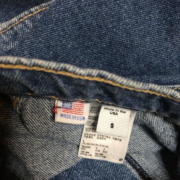 American Apparel Dark Denim Button Down Skirt - Picture 5 of 5